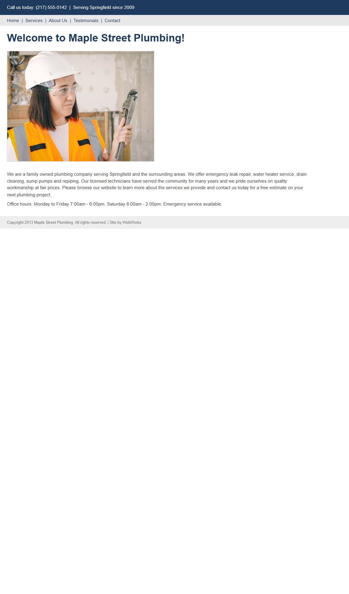 Old website shrunk on a phone screen